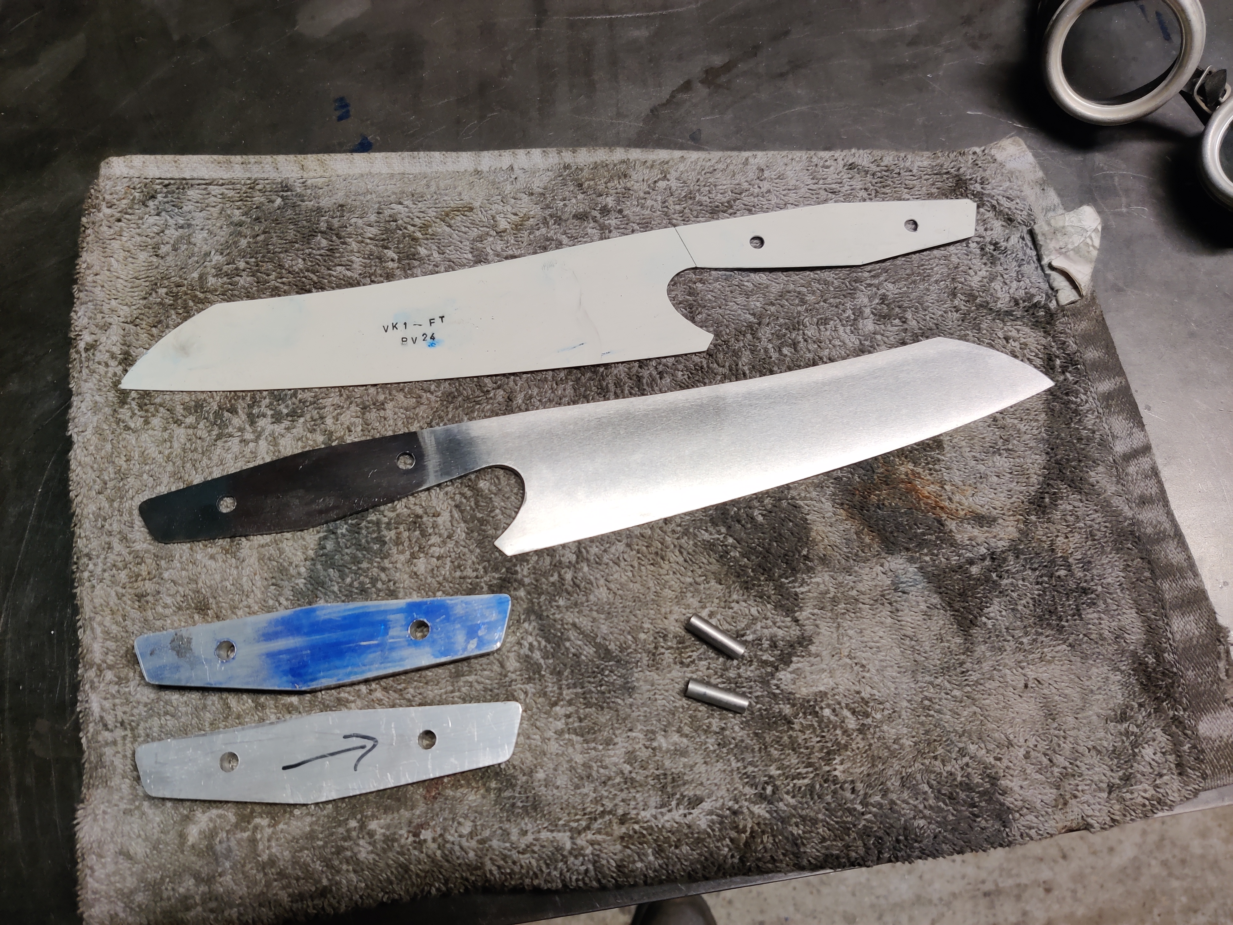 an image of a kitchen knife in progress